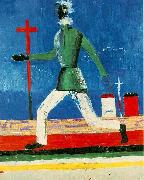 Kazimir Malevich Running man oil